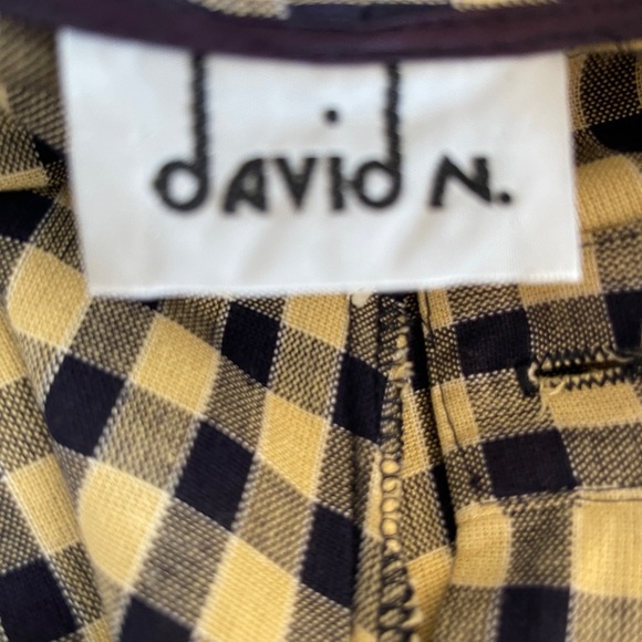 Checkered pattern shorts vintage made in USA rayon - Picture 8 of 13